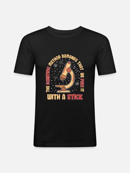 Scientific Method Poke Funny - Men's Slim Fit T-Shirt - black