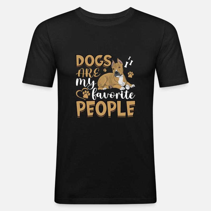 Staffordshire Terrier Hunde Sind - Männer Slim Fit T-Shirt - Schwarz