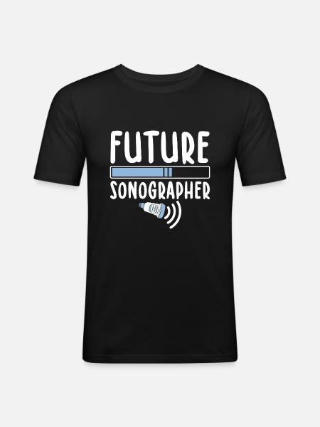 Sonograf - Männer Slim Fit T-Shirt - Schwarz