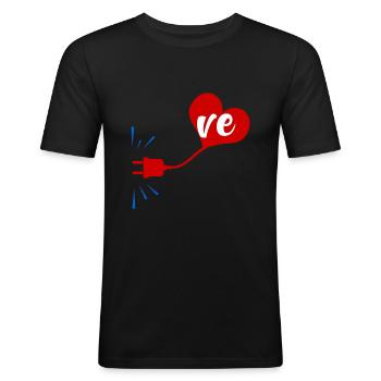Love Grip (male) - Men's Slim Fit T-Shirt - black - Front - Nik (191cm)