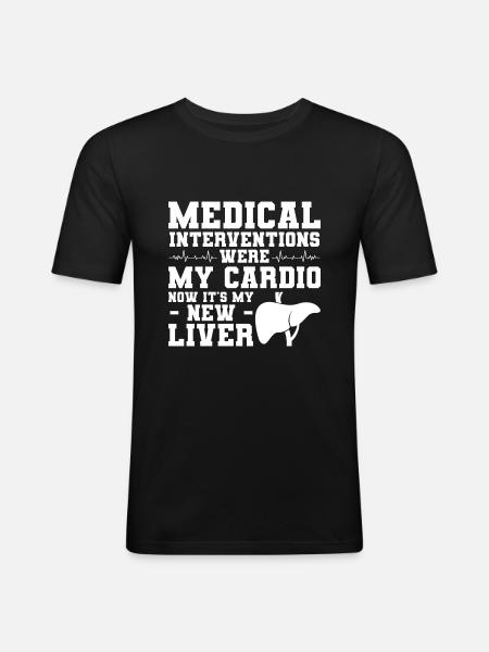 Lebertransplantation - Männer Slim Fit T-Shirt - Schwarz