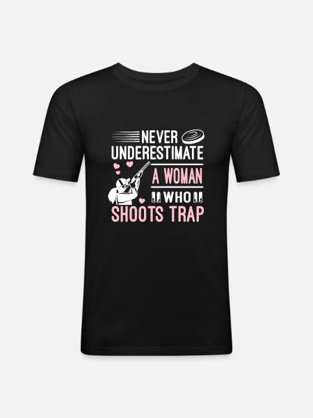 Trapschütze - Männer Slim Fit T-Shirt - Schwarz