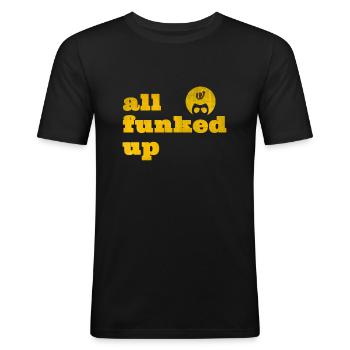 Tout marrant - T-shirt près du corps Homme - noir - Devant - Nik (191cm)