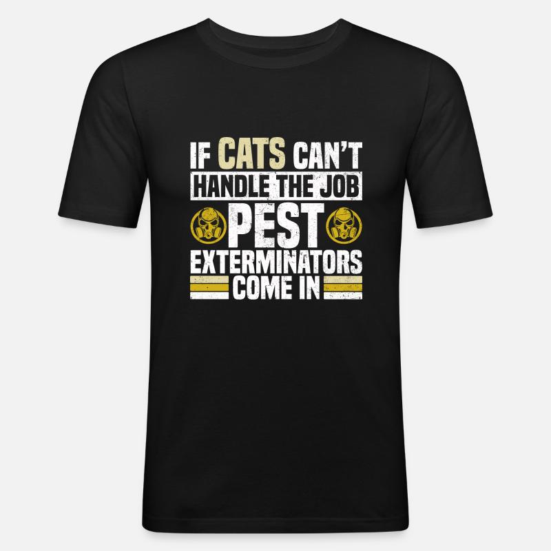 Kammerjäger Geschenk Schädlingsbekämpfer Entwester - Männer Slim Fit T-Shirt - Schwarz