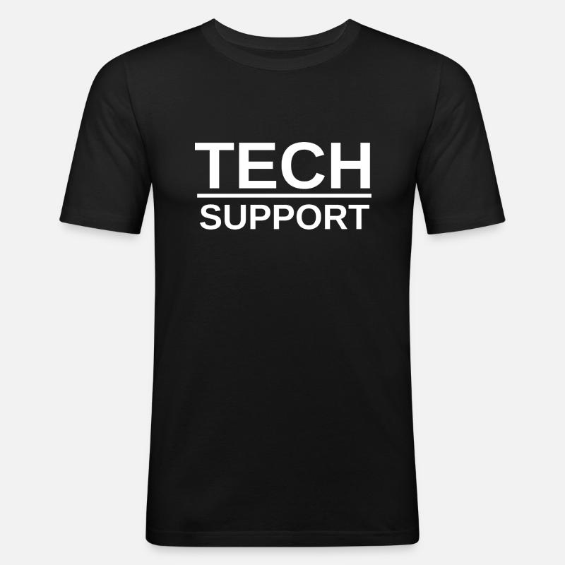 TECH SUPPORT Cryptocurrency Trader - Männer Slim Fit T-Shirt - Schwarz