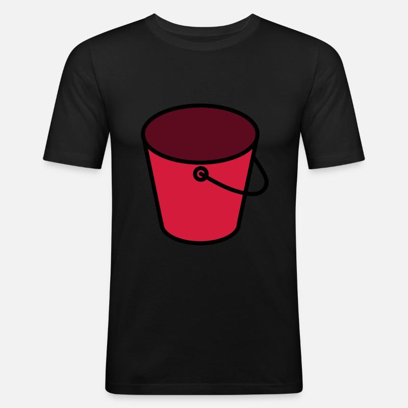 Eimer Farbe Anpassbar - Männer Slim Fit T-Shirt - Schwarz