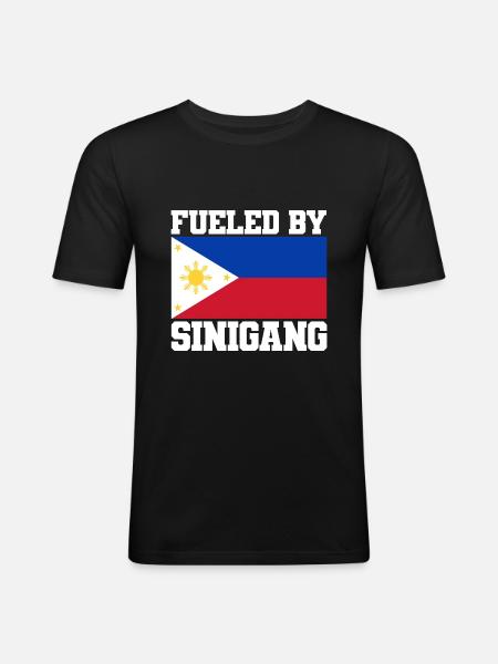 Filipino - Männer Slim Fit T-Shirt - Schwarz