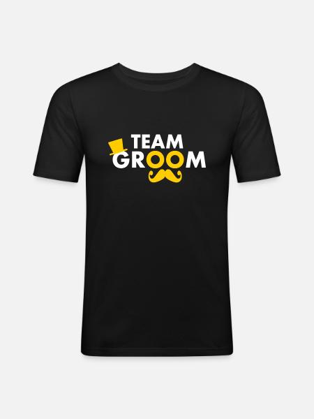 Team groom - Men's Slim Fit T-Shirt - black