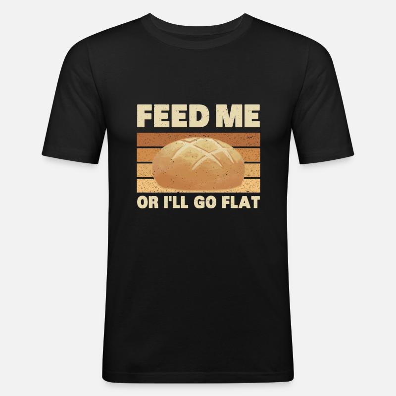 Sauerteig Bäcker | Brotbacken Backen Geschenkidee - Männer Slim Fit T-Shirt - Schwarz