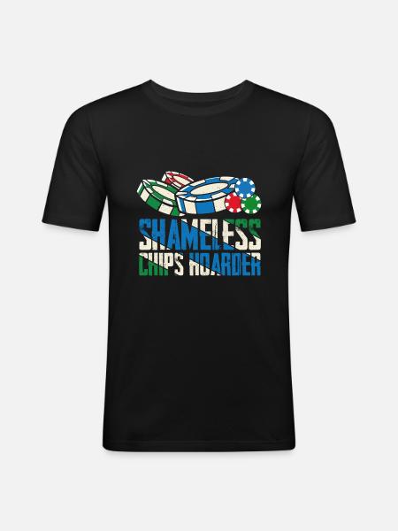 Poker player - Men's Slim Fit T-Shirt - black