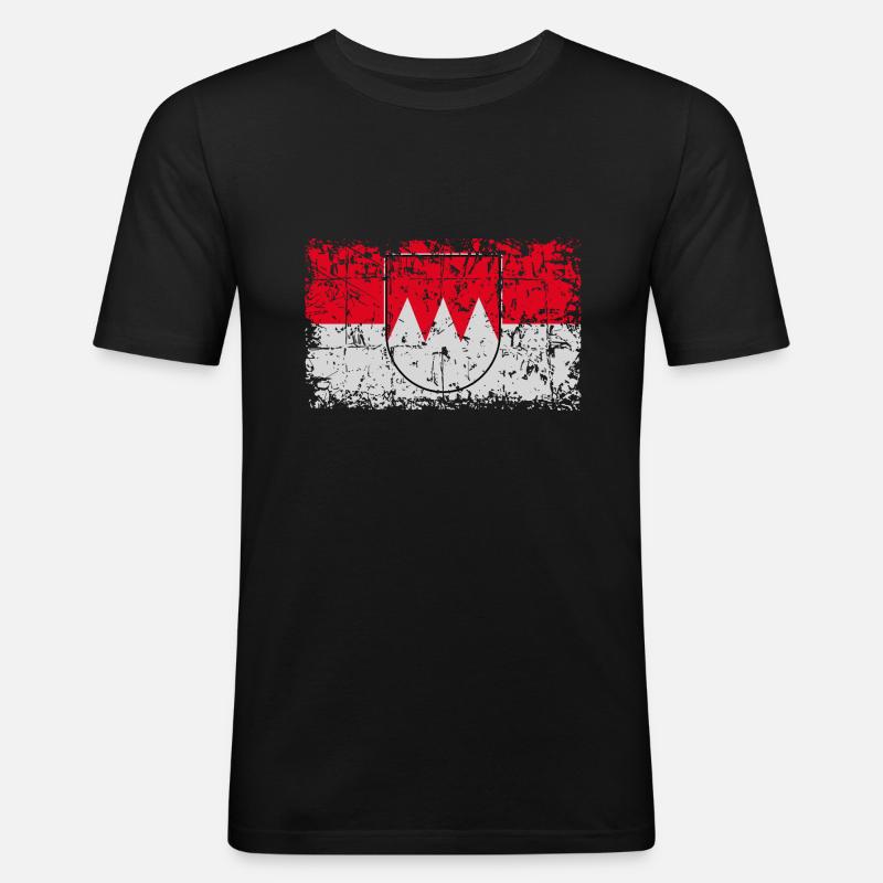 Franken - Männer Slim Fit T-Shirt - Schwarz