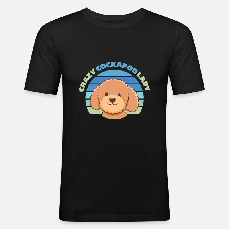 Cockapoo - Männer Slim Fit T-Shirt - Schwarz