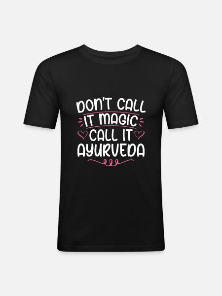 Ayurveda - Men's Slim Fit T-Shirt - black
