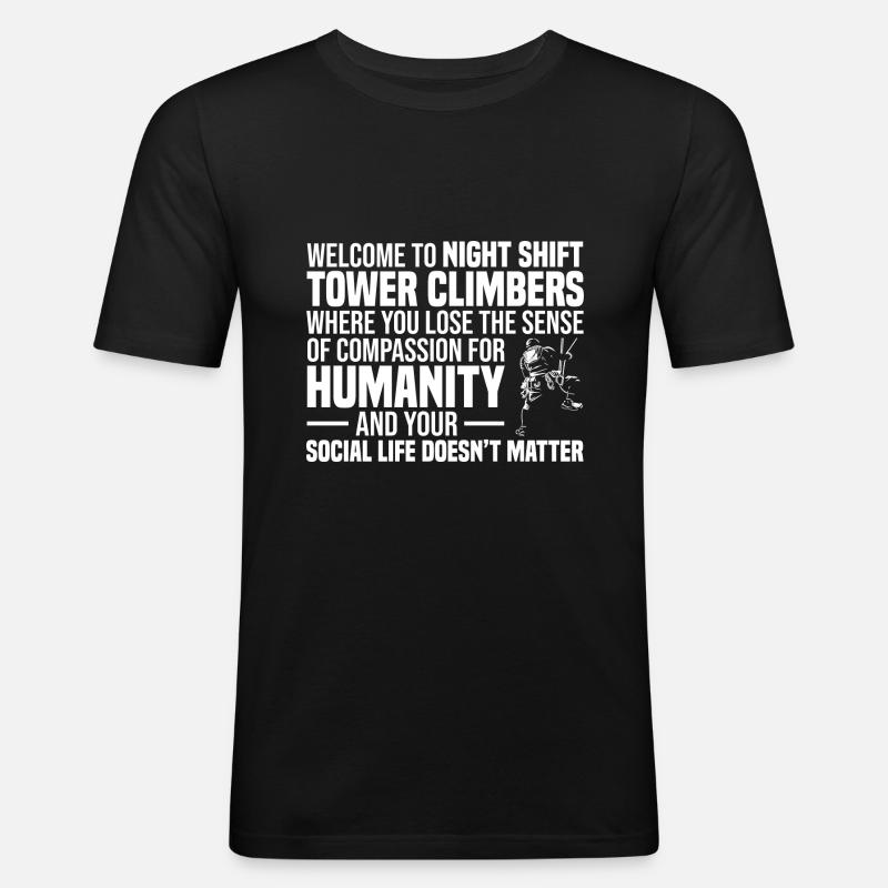 Industrieklettern - Männer Slim Fit T-Shirt - Schwarz