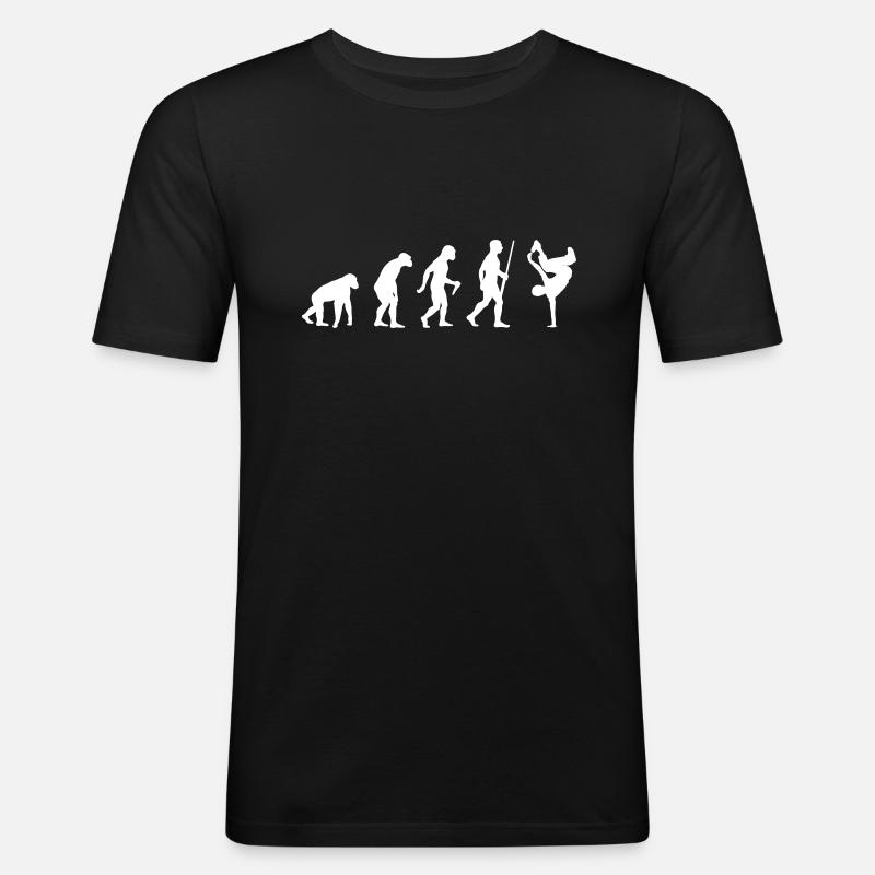 Breakdance Evolution - Men's Slim Fit T-Shirt - black