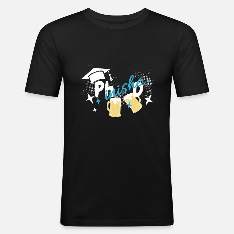 Abschluss Doktor Phinished Bier - Männer Slim Fit T-Shirt - Schwarz