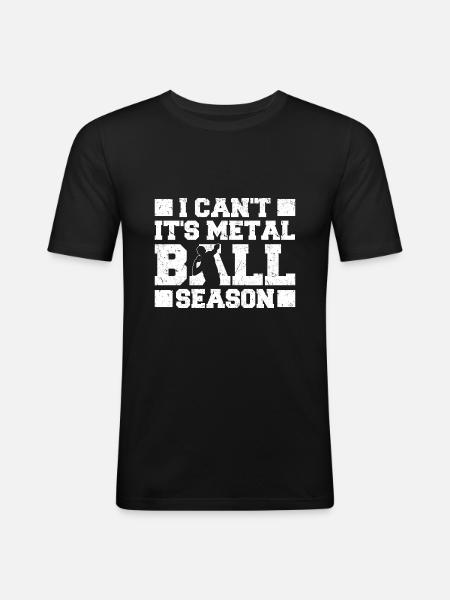 Kugelstoßen - Männer Slim Fit T-Shirt - Schwarz