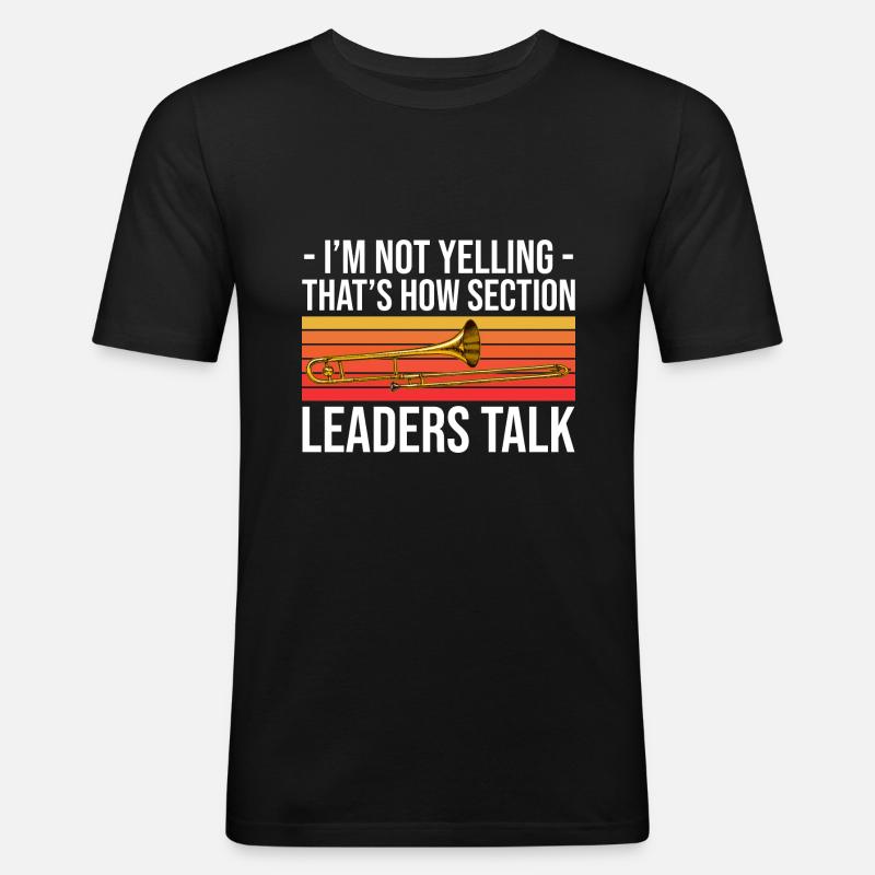 Stabführer Marschkapelle | Band Blasmusik Geschenk - Männer Slim Fit T-Shirt - Schwarz