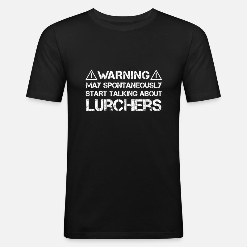 Lurcher - Männer Slim Fit T-Shirt - Schwarz