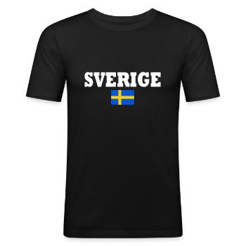 Sverige - T-shirt près du corps Homme - noir - Devant - Nik (191cm)