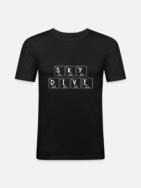 Skydiving Periodic Table / Skydiving - Men's Slim Fit T-Shirt - black
