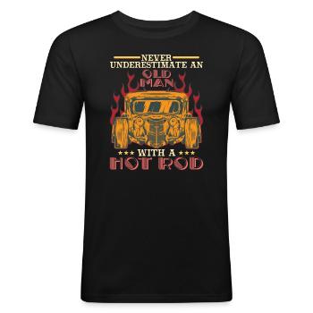 Proverbes Hot Rod - T-shirt près du corps Homme - noir - Devant - Nik (191cm)