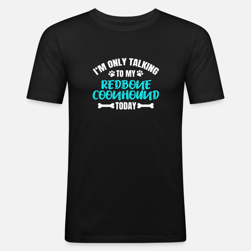 Redbone Coonhound - Männer Slim Fit T-Shirt - Schwarz