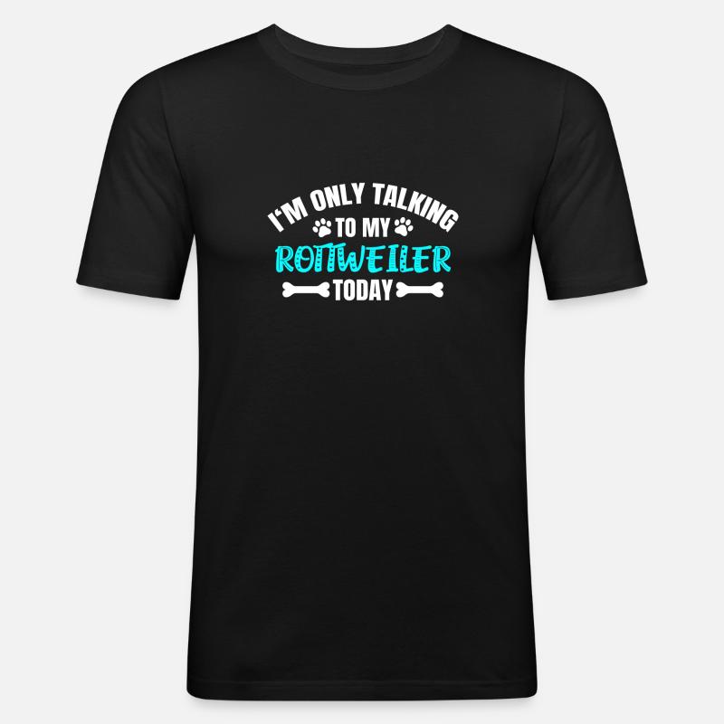 Rottweiler - Männer Slim Fit T-Shirt - Schwarz