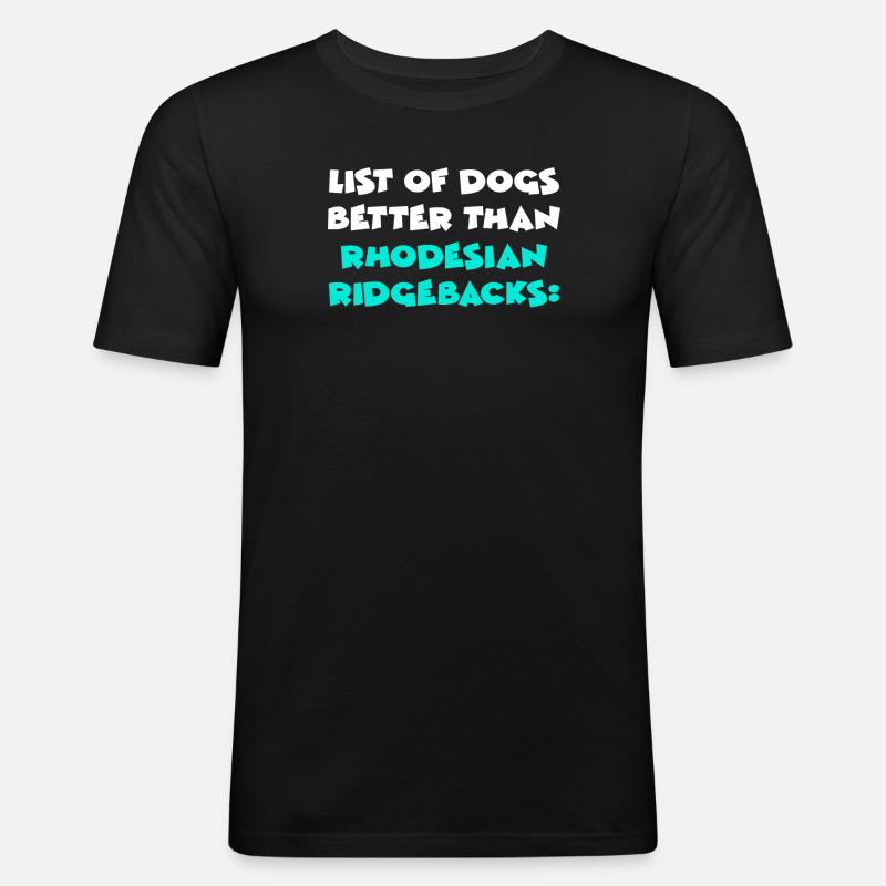 Rhodesian Ridgeback - Männer Slim Fit T-Shirt - Schwarz
