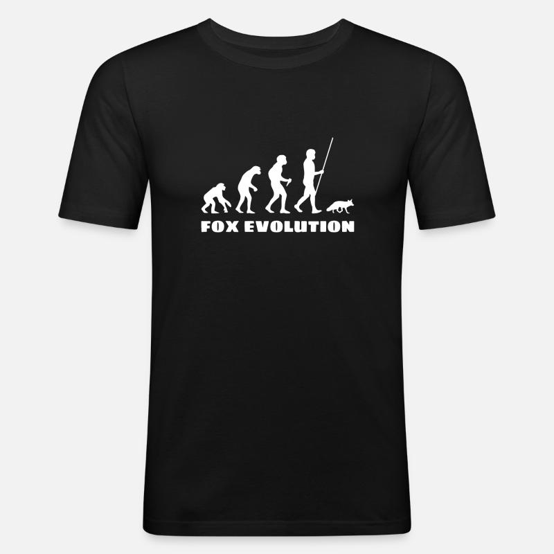 Renard Évolution - T-shirt près du corps Homme - noir