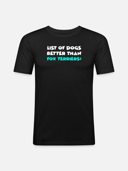 Fox-terrier - T-shirt près du corps Homme - noir