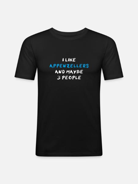Appenzeller Mountain Dog - Men's Slim Fit T-Shirt - black