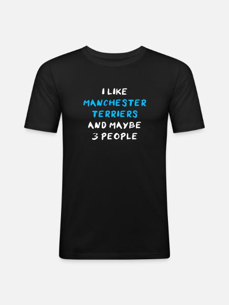 Manchester Terrier - Men's Slim Fit T-Shirt - black