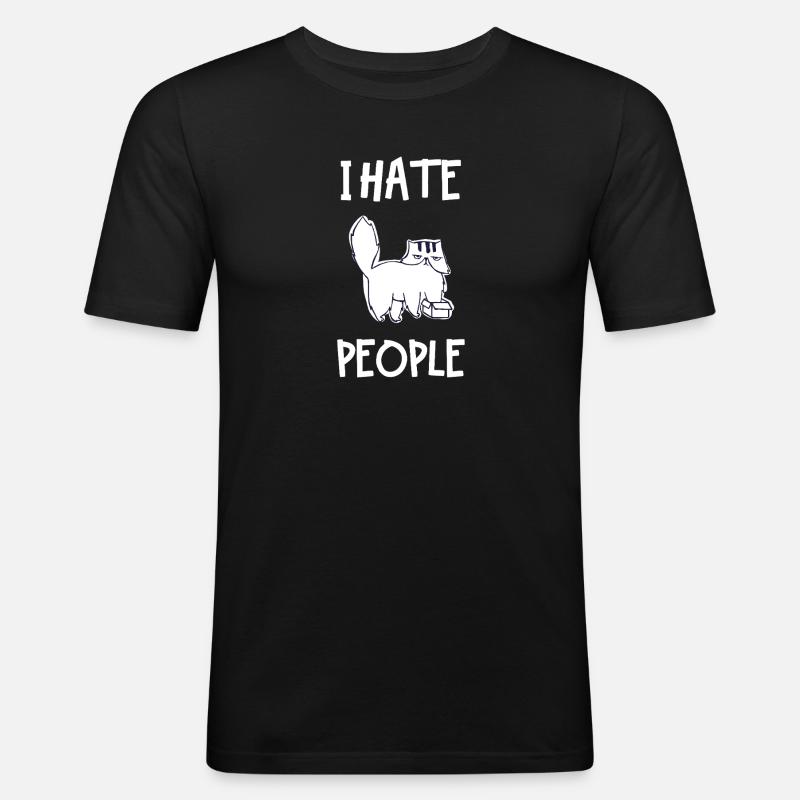 I Hate People - Men's Slim Fit T-Shirt - black
