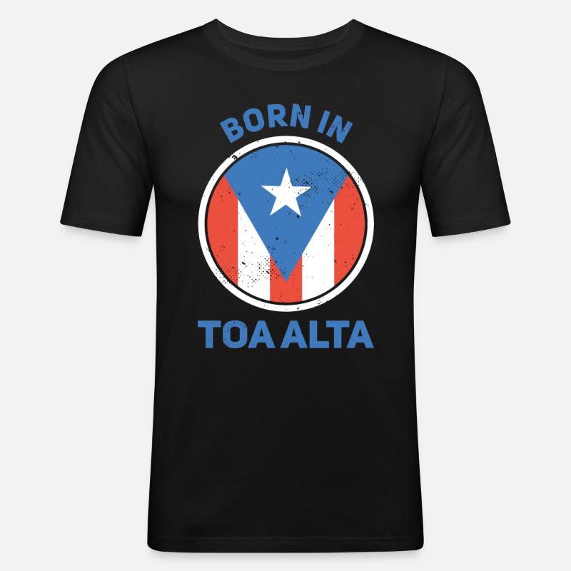Toa Alta - Männer Slim Fit T-Shirt - Schwarz