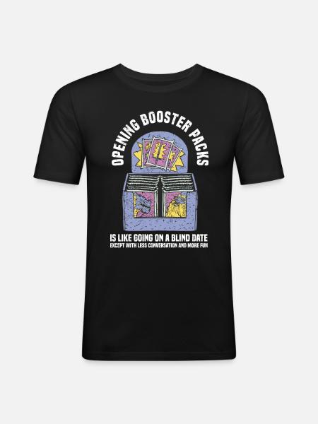 Trading Cards - Männer Slim Fit T-Shirt - Schwarz