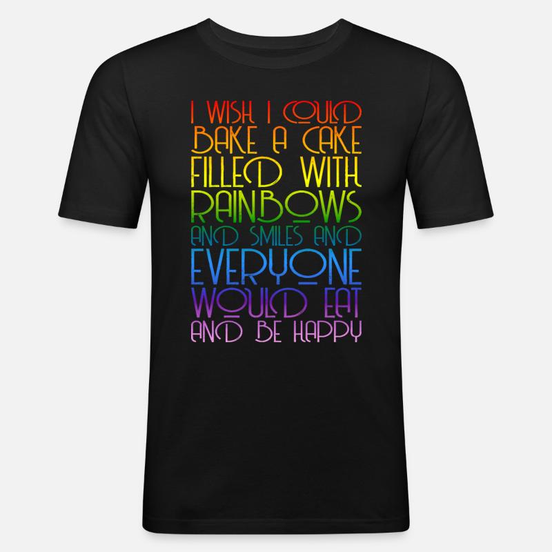 Rainbows Rainbow Graphic - Men's Slim Fit T-Shirt - black