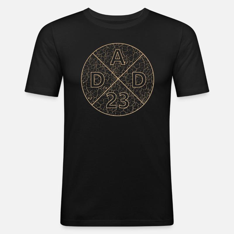 Dad 23 - Männer Slim Fit T-Shirt - Schwarz