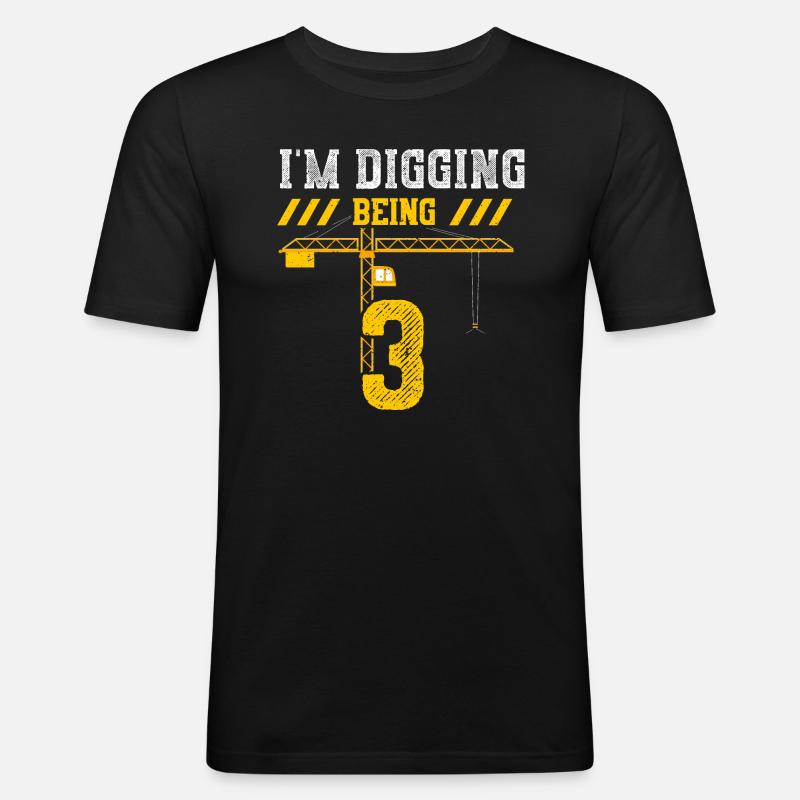 I'm Digging Being 3 - Männer Slim Fit T-Shirt - Schwarz