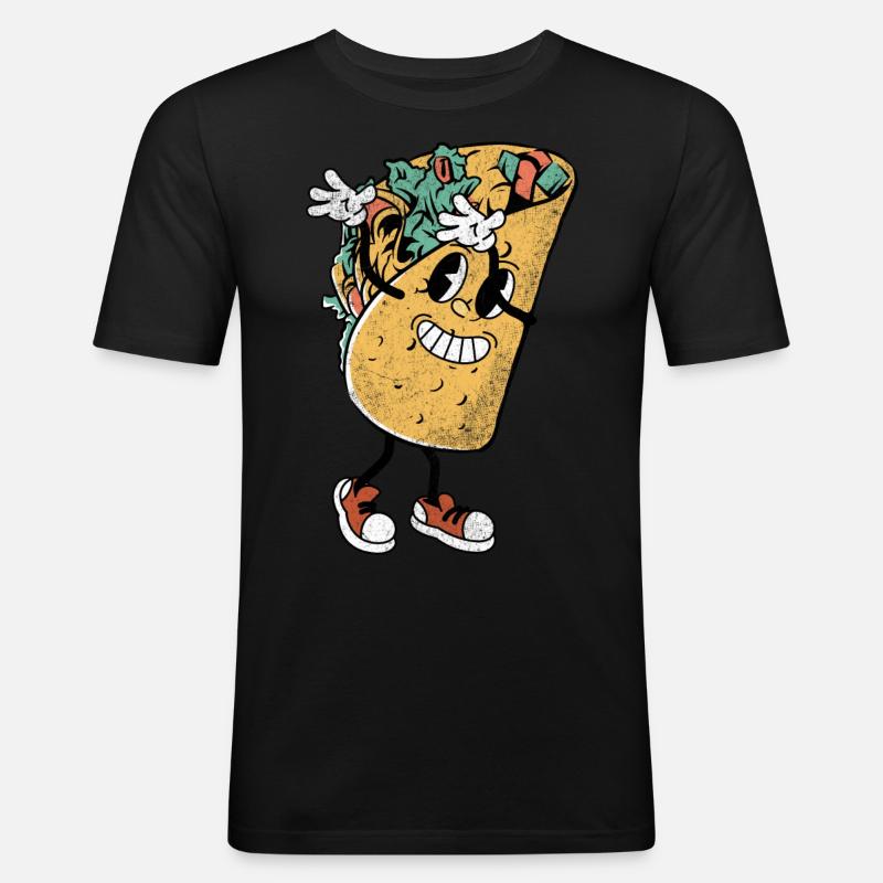 Taco - Männer Slim Fit T-Shirt - Schwarz