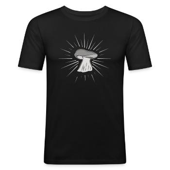 Mushroom Fungi Collect Gift - Men's Slim Fit T-Shirt - black - Front - Nik (191cm)