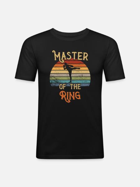 Maître du Ring / Kickboxing - T-shirt près du corps Homme - noir