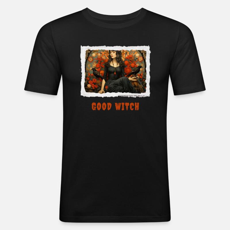 Good witch - Männer Slim Fit T-Shirt - Schwarz