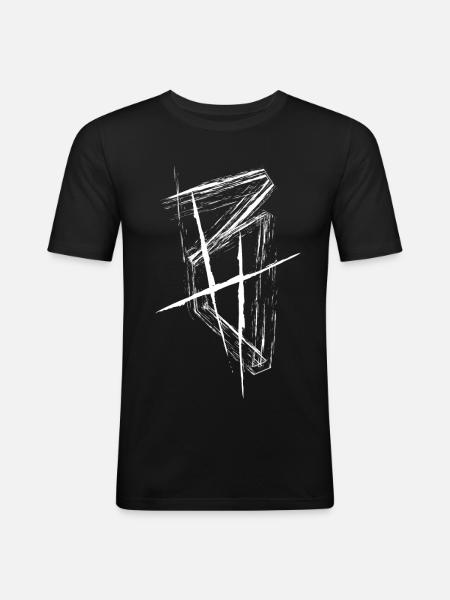 Tanktop - Männer Slim Fit T-Shirt - Schwarz