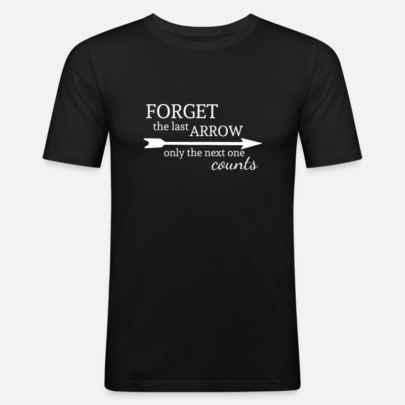 Bogenschießen Bogenschütze Archery Arrow Pfeil - Männer Slim Fit T-Shirt - Schwarz
