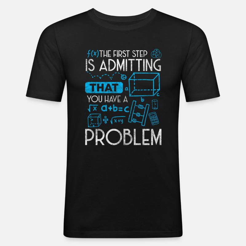 Probleme Sprüche Sarkasmus - Männer Slim Fit T-Shirt - Schwarz