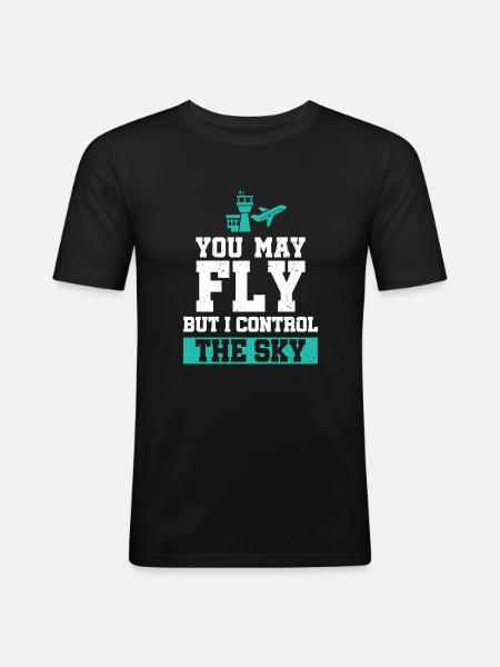 Air traffic controllers - Men's Slim Fit T-Shirt - black