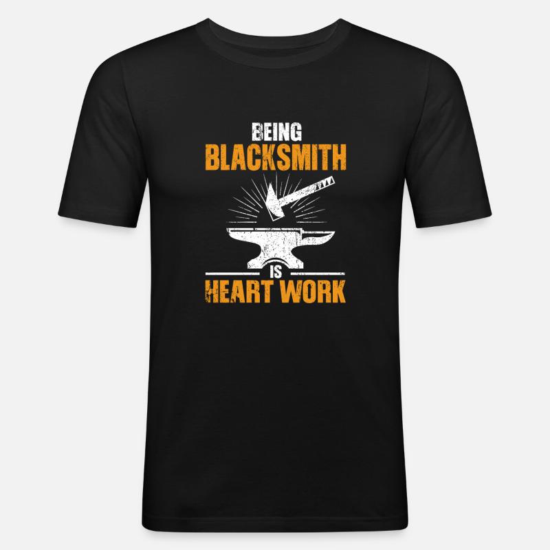 Blacksmith - Männer Slim Fit T-Shirt - Schwarz