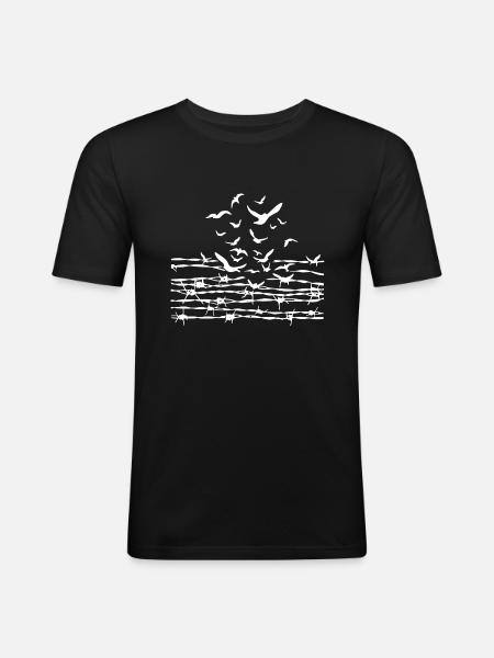 Free birds - T-shirt près du corps Homme - noir