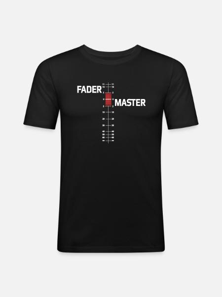 FADER MASTER - Männer Slim Fit T-Shirt - Schwarz